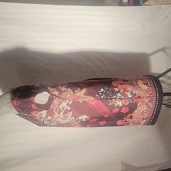 Beige by Eci Brown Multi-color Floral Stretch Dress, Size: 10 - Picture 3 of 9